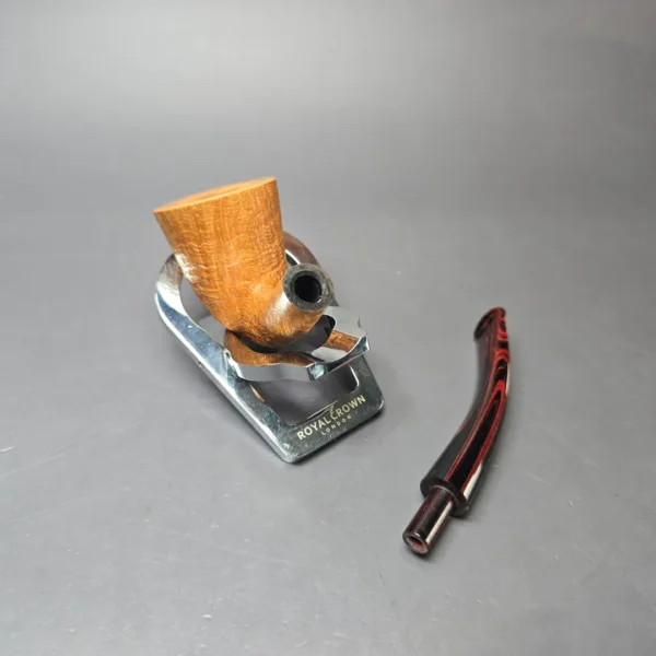 Herriot Pipes Partially Sandblasted Bent Dublin Handmade Briar Pipe, New - Image 11