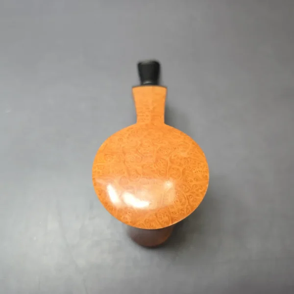 Piero Vitale Smooth Volcano w/ Buffalo Horn (Sun) Handmade Briar Pipe, New - Image 7