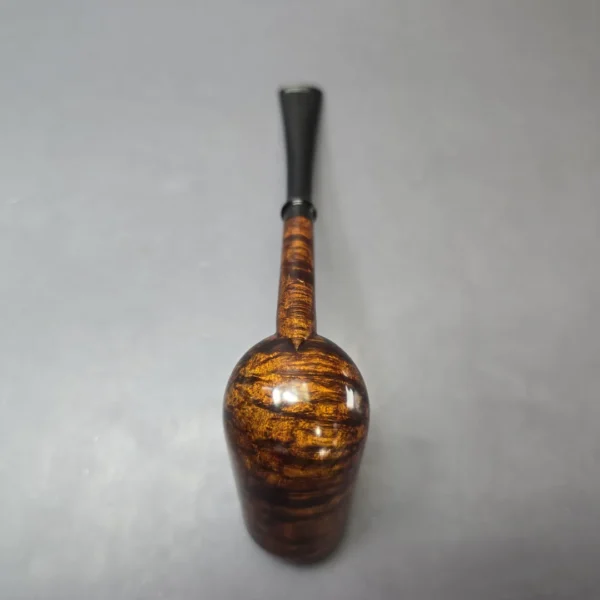 Piero Vitale Smooth Pencil Shank Chimney w/ Horn (Moon) Handmade Briar Pipe, New - Image 7