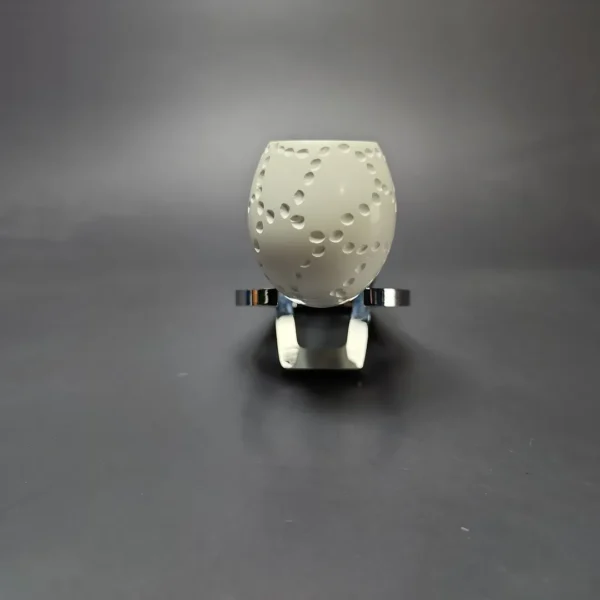 Partially Rusticated Apple w/ Green Stem & Case Estate Block Meerschaum Pipe, Unsmoked - Image 4