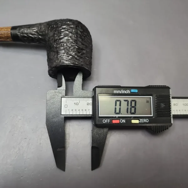 MBSD Briars by Vitale Black Rusticated Billiard w/ Zebrawood Briar Pipe, New - Image 9