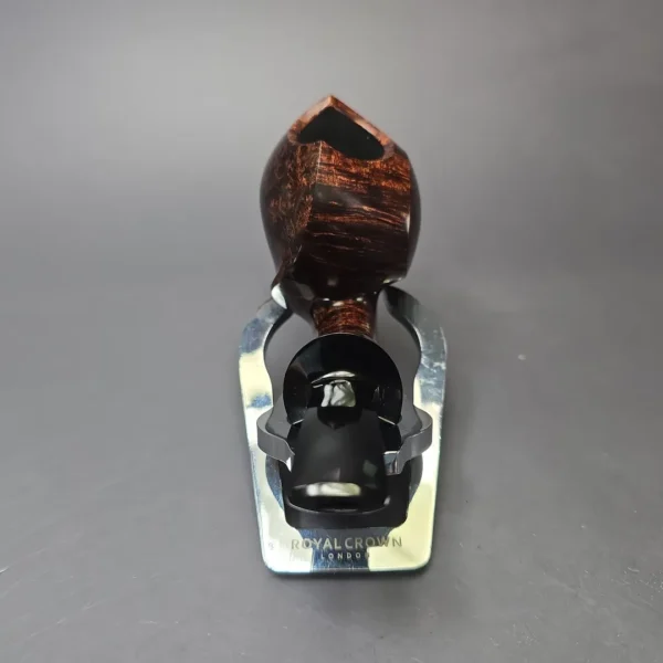 Wandi Riyadi Smooth Asymmetric Disc Blowfish Handmade Briar Pipe, New - Image 5