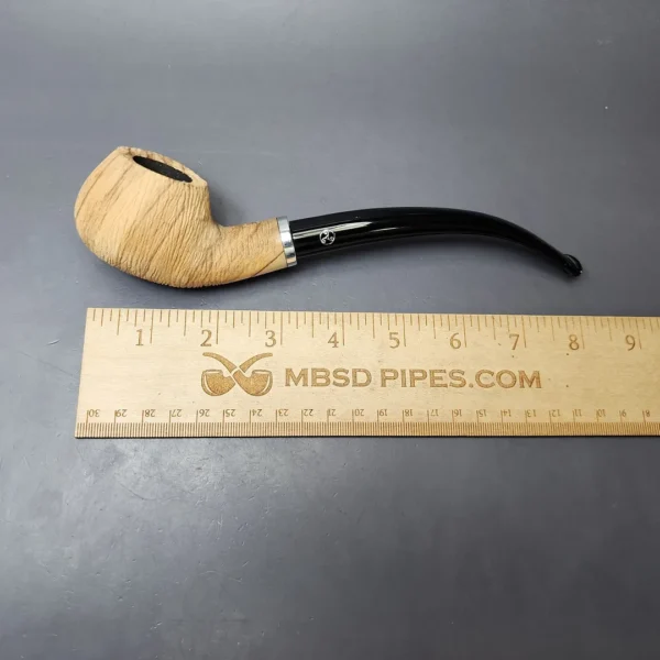 Rattray's Butcher's Boy 23 Brushed Churchwarden Olivewood Pipe, Unsmoked, 9mm - Image 8