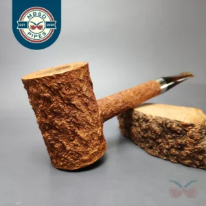 Ardor Urano Big Magnum Partially Rusticated Poker w/ Silver Estate Briar Pipe, Unsmoked