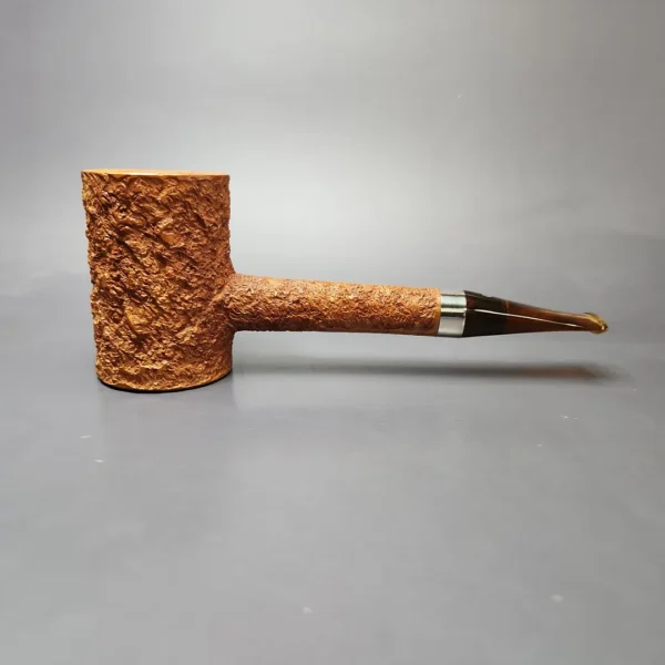 Ardor Urano Big Magnum Partially Rusticated Poker w/ Silver Estate Briar Pipe, Unsmoked - Image 3
