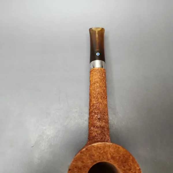 Ardor Urano Big Magnum Partially Rusticated Poker w/ Silver Estate Briar Pipe, Unsmoked - Image 6