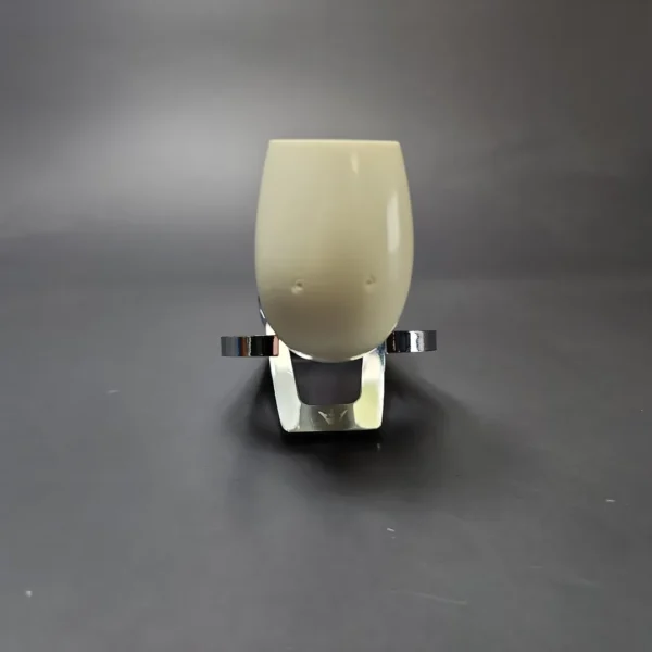 Smooth Egg w/ Red Stem & Case Estate Block Meerschaum Pipe, Unsmoked - Image 4