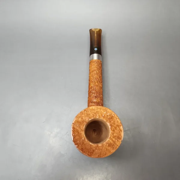 Ardor Urano Big Magnum Partially Rusticated Poker w/ Silver Estate Briar Pipe, Unsmoked - Image 7