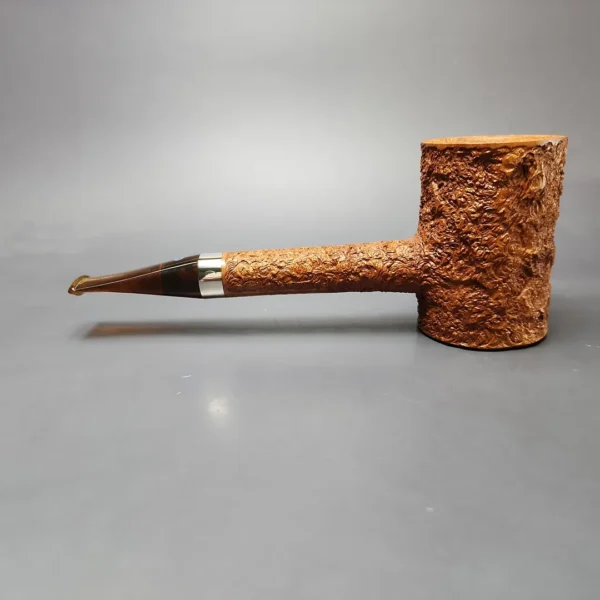 Ardor Urano Big Magnum Partially Rusticated Poker w/ Silver Estate Briar Pipe, Unsmoked - Image 8