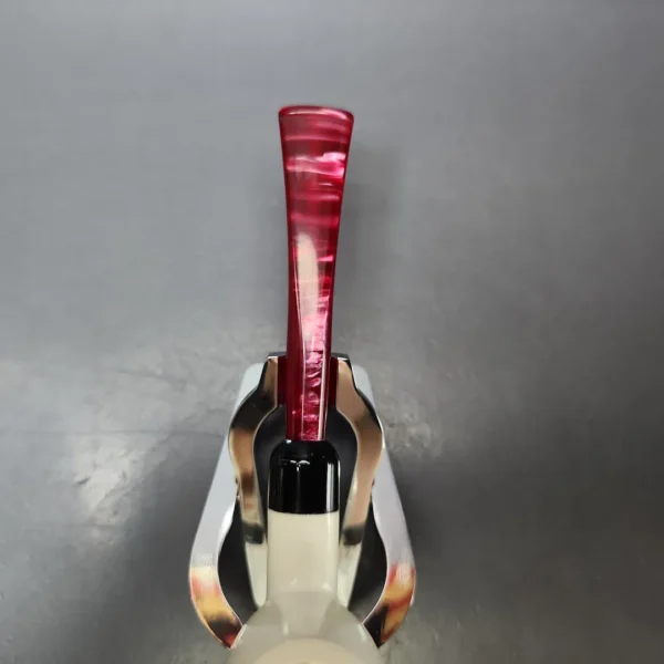 Smooth Egg w/ Red Stem & Case Estate Block Meerschaum Pipe, Unsmoked - Image 6