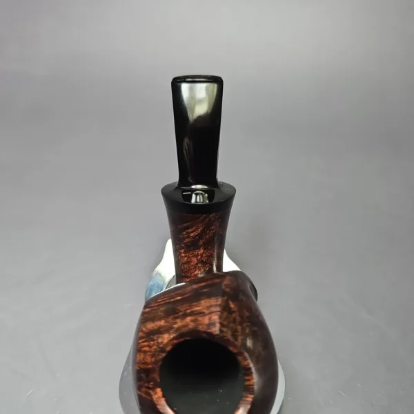 Wandi Riyadi Smooth Asymmetric Disc Blowfish Handmade Briar Pipe, New - Image 7