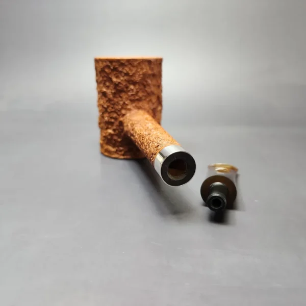Ardor Urano Big Magnum Partially Rusticated Poker w/ Silver Estate Briar Pipe, Unsmoked - Image 12