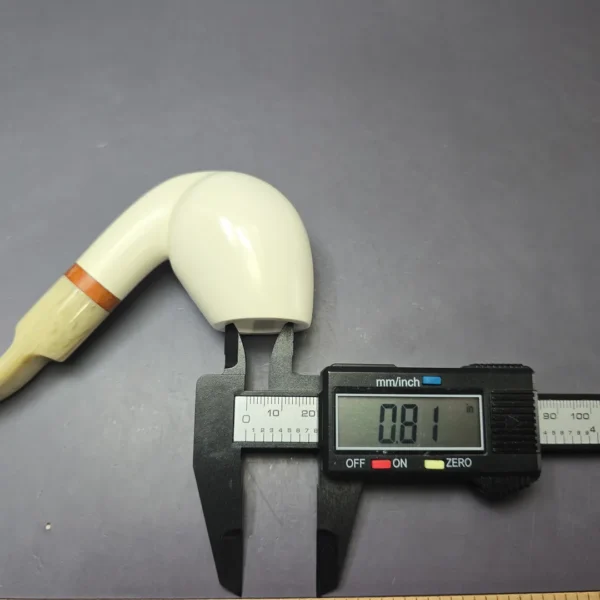 MBSD Meerschaum Deluxe Smooth Egg Block Meerschaum Pipe, Briar-Mortise - Image 10