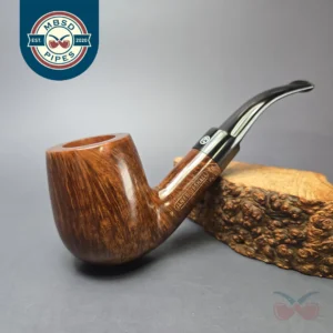 James Upshall P Grade EXL Smooth Bent Billiard Estate Briar Pipe, Unsmoked, 9mm