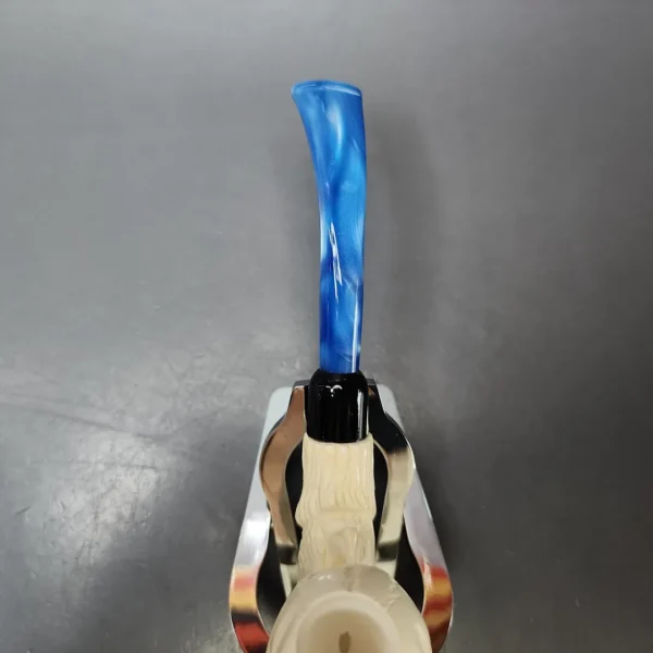 Skull & Claw Estate Block Meerschaum Pipe w/ Case, Unsmoked - Image 6