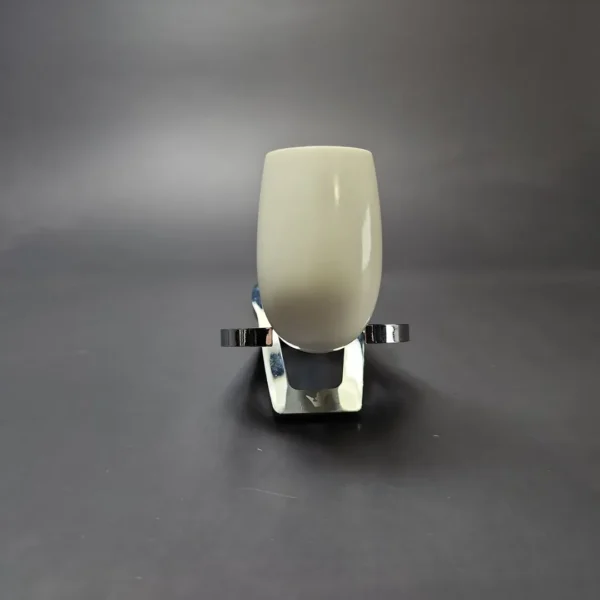 Smooth Bent Billiard w/ Blue Stem & Case Estate Block Meerschaum Pipe, Unsmoked - Image 4