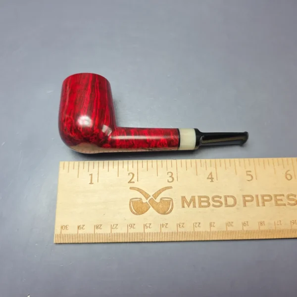 Brentegani Smooth Brandy Lovat w/ Horn Handmade Briar Pipe, New - Image 11