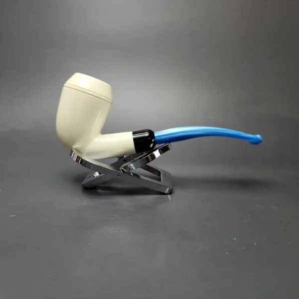 Smooth Stack Rhodesian Estate Block Meerschaum Pipe w/ Case, Unsmoked - Image 3