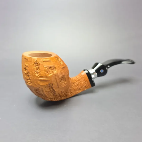 Ardor Meteora Fantasy Rusticated Blowfish w/ Silver Estate Briar Pipe, Unsmoked - Image 3