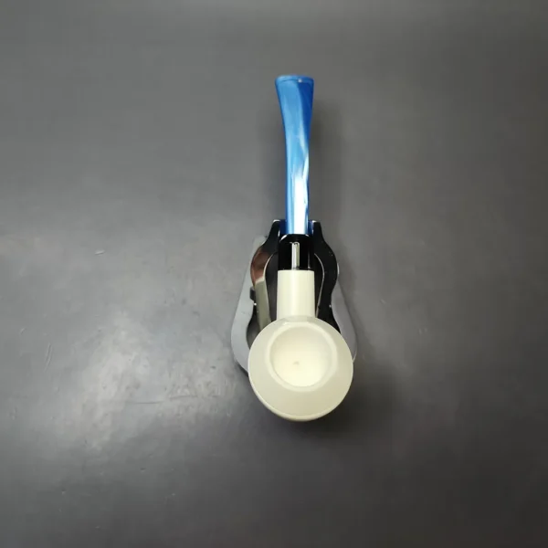 Smooth Rhodesian Estate Block Meerschaum Pipe w/ Case, Unsmoked - Image 7