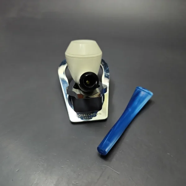 Smooth Rhodesian Estate Block Meerschaum Pipe w/ Case, Unsmoked - Image 11