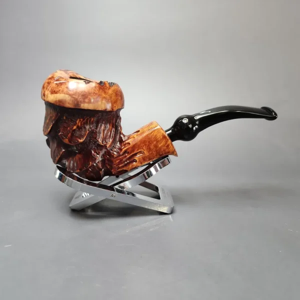 Nording Point Clear Partially Rusticated Freehand Estate Briar Pipe, Unsmoked - Image 3
