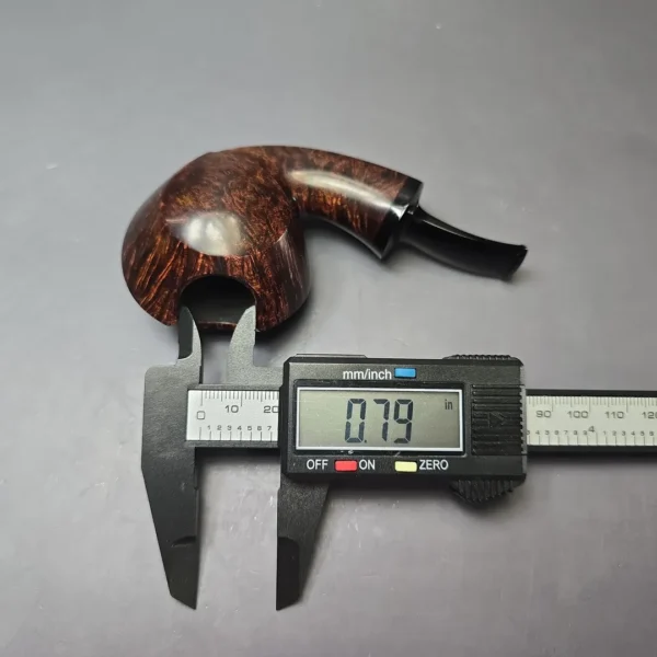 Wandi Riyadi Smooth Asymmetric Disc Blowfish Handmade Briar Pipe, New - Image 11