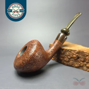 la Biota XL Sandblasted Danish Dublin w/ Horn Handmade Briar Pipe, New