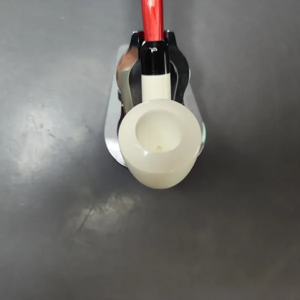 Smooth Bent Billiard Estate Block Meerschaum Pipe w/ Case, Unsmoked - Image 5