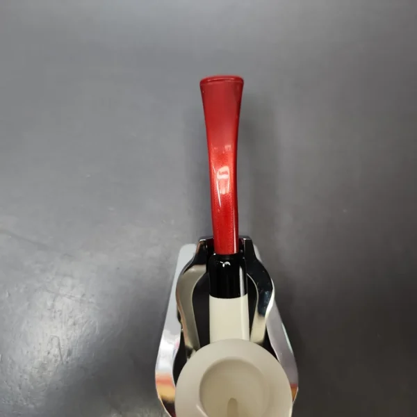 Smooth Bent Billiard Estate Block Meerschaum Pipe w/ Case, Unsmoked - Image 6