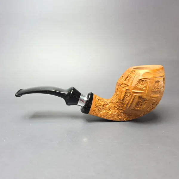 Ardor Meteora Fantasy Rusticated Blowfish w/ Silver Estate Briar Pipe, Unsmoked - Image 5
