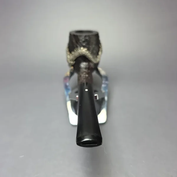 Dunhill 2014 Shell Briar 4103 Dragon w/ Silver & Rubies Estate Briar Pipe, Unsmoked - Image 9