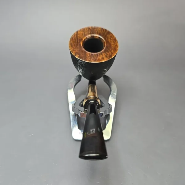 Piero Vitale Partially Sandblasted Dublin Pickaxe w/ Horn (2 Star) Handmade Briar Pipe, New - Image 5