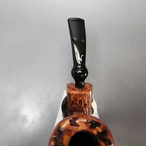 Nording Point Clear Partially Rusticated Freehand Estate Briar Pipe, Unsmoked - Image 6