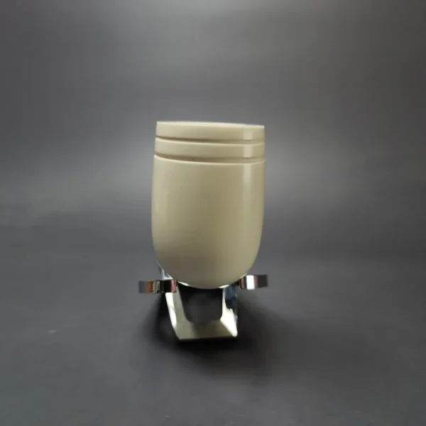 MBSD Meerschaum Silver Smooth Stack Billiard Reverse Calabash Block Meerschaum Pipe, New - Image 3