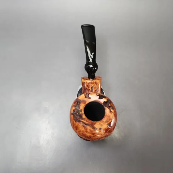 Nording Point Clear Partially Rusticated Freehand Estate Briar Pipe, Unsmoked - Image 7