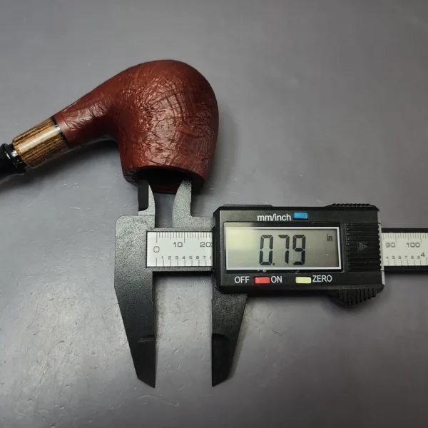 MBSD Briars by Piero Vitale Red Sandblasted Brandy w/ Zebrawood Briar Pipe, New - Image 9