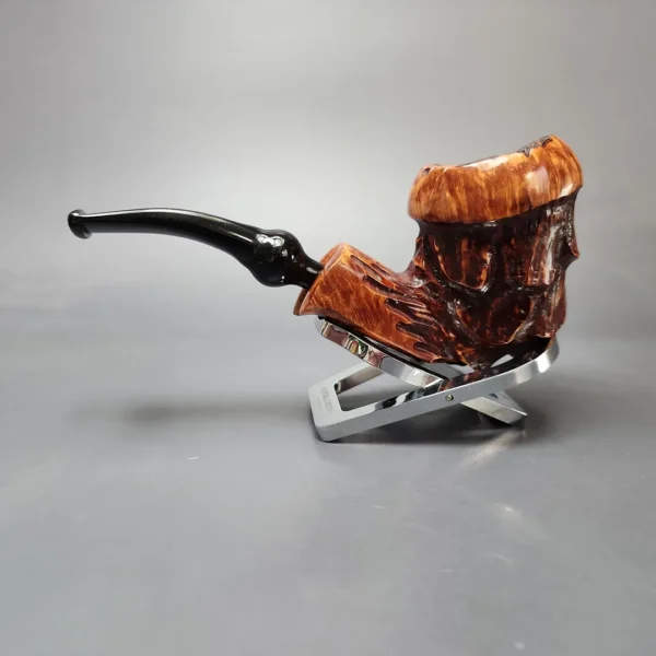 Nording Point Clear Partially Rusticated Freehand Estate Briar Pipe, Unsmoked - Image 8
