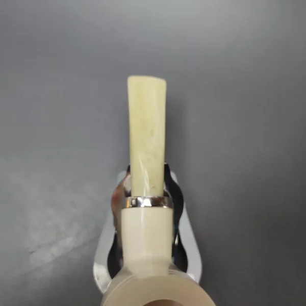 MBSD Meerschaum Silver Smooth Stack Billiard Reverse Calabash Block Meerschaum Pipe, New - Image 5