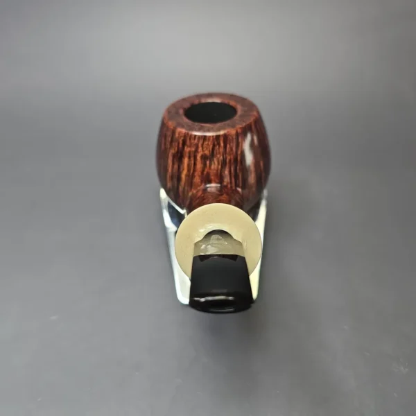 Wandi Riyadi Smooth Golden Contrast Apple w/ Ivorite Handmade Briar Pipe, New - Image 5