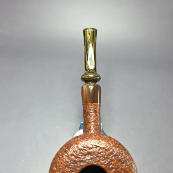 la Biota XL Sandblasted Danish Dublin w/ Horn Handmade Briar Pipe, New - Image 7