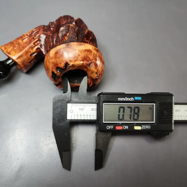 Nording Point Clear Partially Rusticated Freehand Estate Briar Pipe, Unsmoked - Image 10