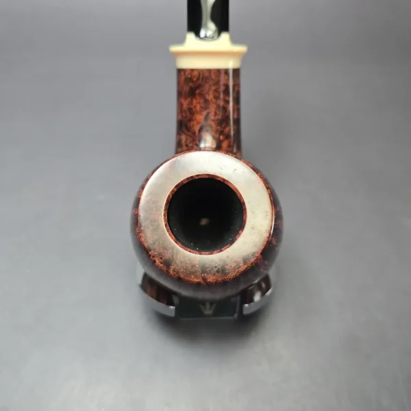 Wandi Riyadi Smooth Golden Contrast Apple w/ Ivorite Handmade Briar Pipe, New - Image 6