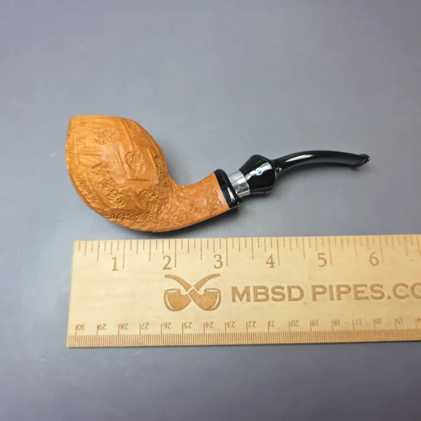 Ardor Meteora Fantasy Rusticated Blowfish w/ Silver Estate Briar Pipe, Unsmoked - Image 11