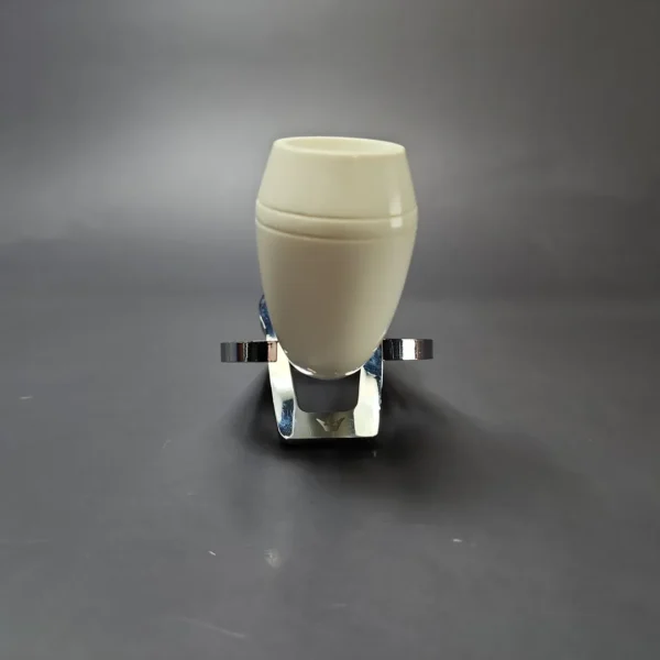 Smooth Stack Rhodesian w/ Purple Stem & Case Estate Block Meerschaum Pipe, Unsmoked - Image 4