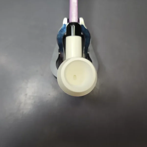 Smooth Stack Rhodesian w/ Purple Stem & Case Estate Block Meerschaum Pipe, Unsmoked - Image 5