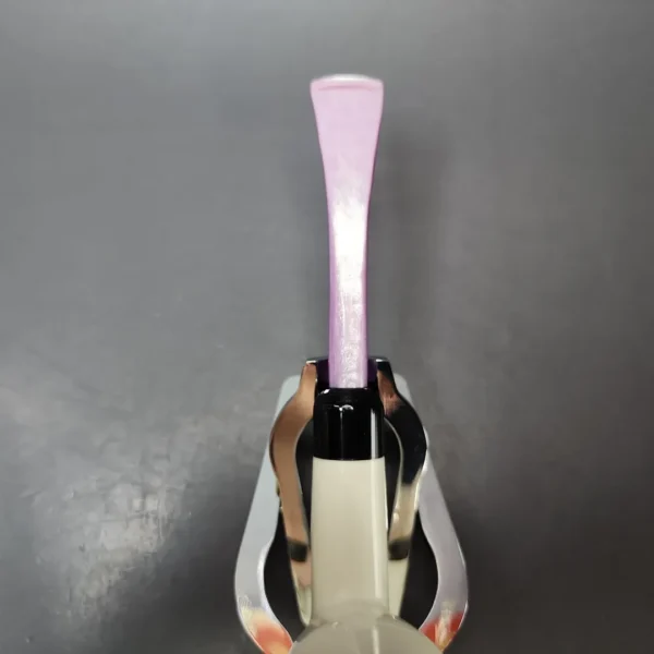 Smooth Stack Rhodesian w/ Purple Stem & Case Estate Block Meerschaum Pipe, Unsmoked - Image 6