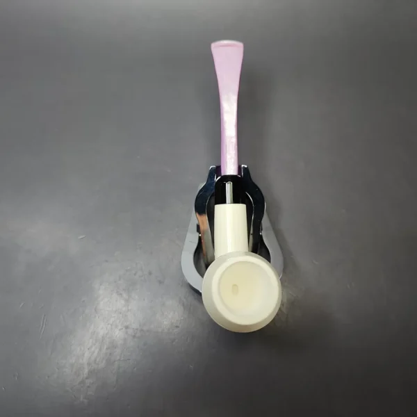 Smooth Stack Rhodesian w/ Purple Stem & Case Estate Block Meerschaum Pipe, Unsmoked - Image 7