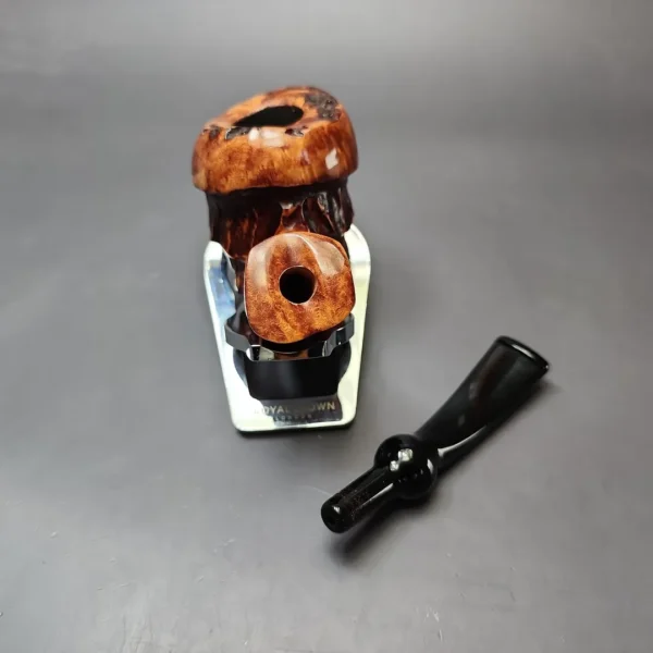 Nording Point Clear Partially Rusticated Freehand Estate Briar Pipe, Unsmoked - Image 12