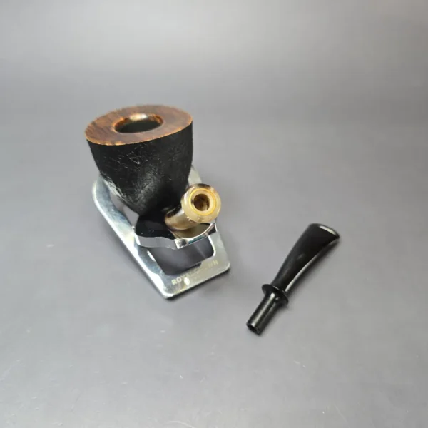 Piero Vitale Partially Sandblasted Dublin Pickaxe w/ Horn (2 Star) Handmade Briar Pipe, New - Image 12